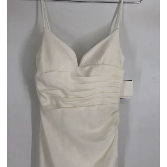 NWT David's Bridal DB Studio Women's White Maxi Dress - Size 4 Wedding, Prom - Picture 3 of 11